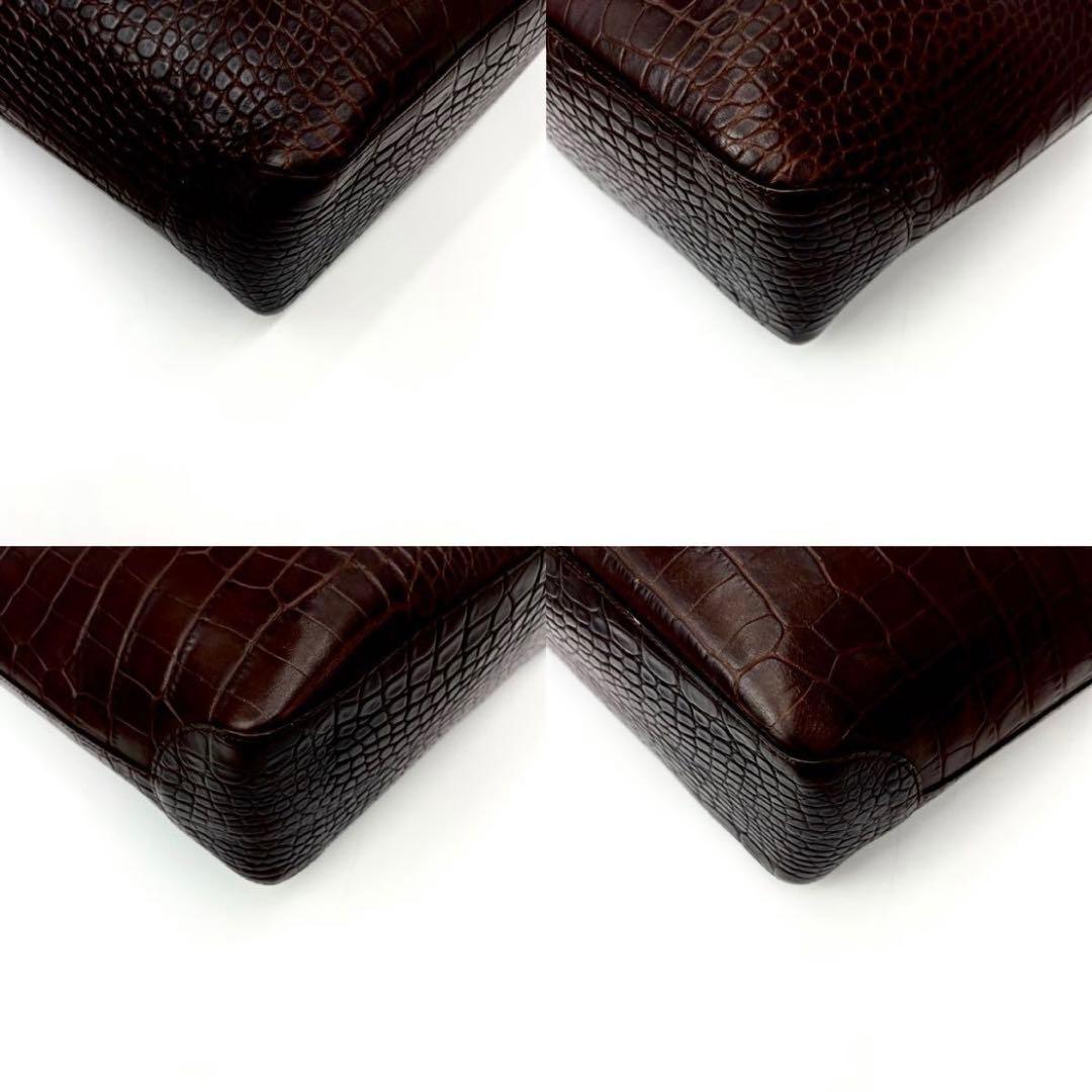 美品✨激レア ロンシャン ロゾ トートバッグ クロコ ブラウン レディース