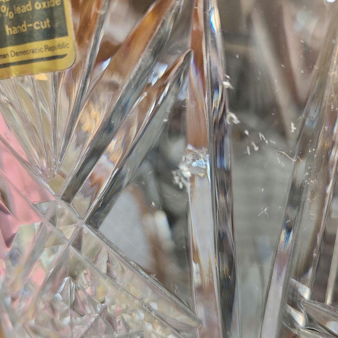 クリスタル花瓶 ワウジッツァー.グラス社製 東ドイツ クリスタルグラス