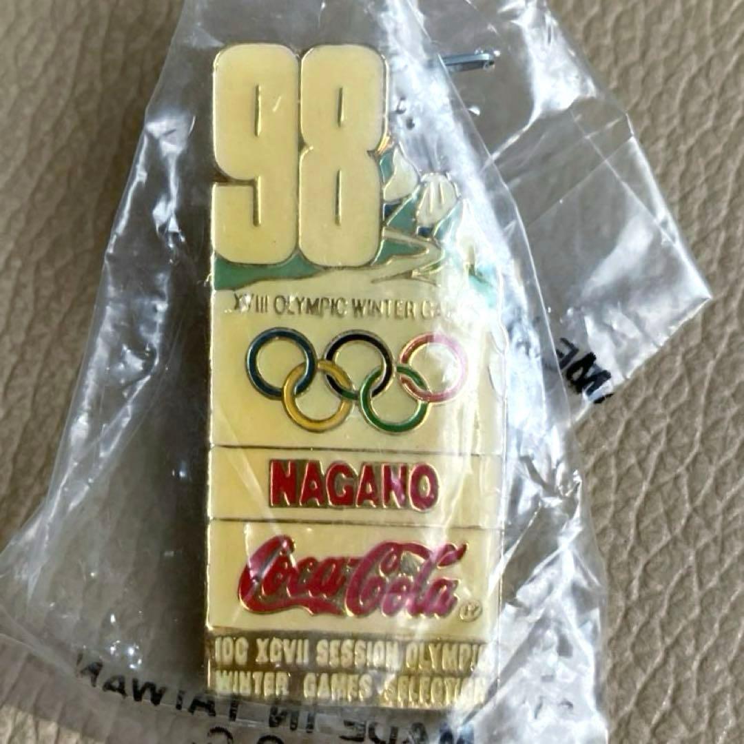 未開封】1998年長野オリンピック冬季大会 コカコーラ ピンバッジ 5個