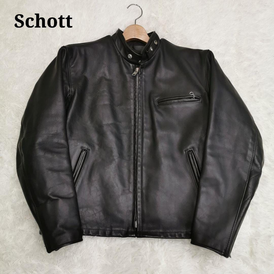 Schott ショット シングルライダース ボアライナー 黒 42 XLサイズ