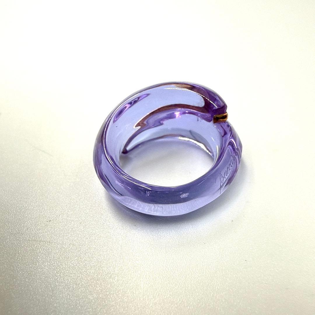 Baccarat バカラ 750 クリスタルガラス コキアージュ リング