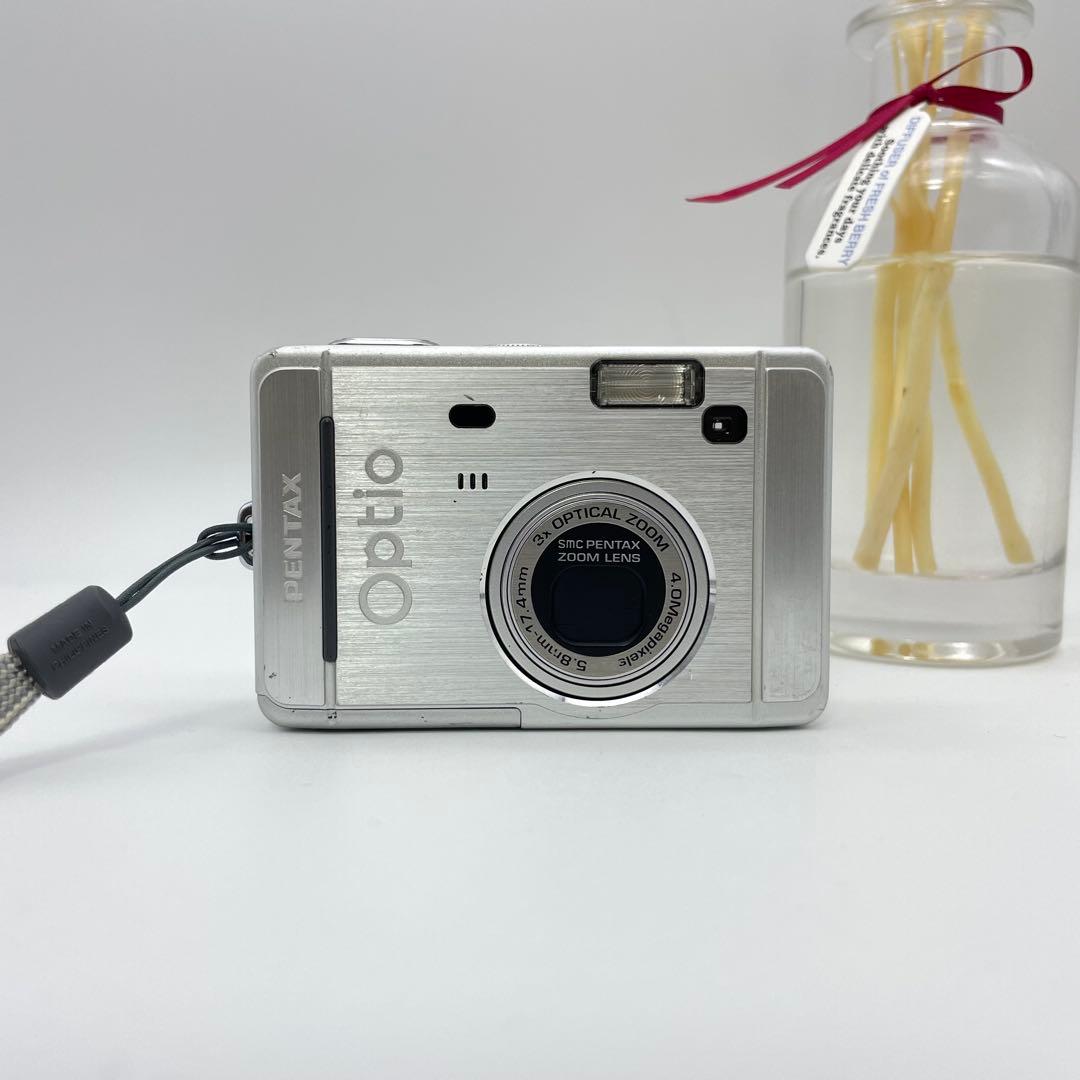 スマホ転送OK✨PENTAX Optio S40✨動作確認済 単三電池 可愛い♪