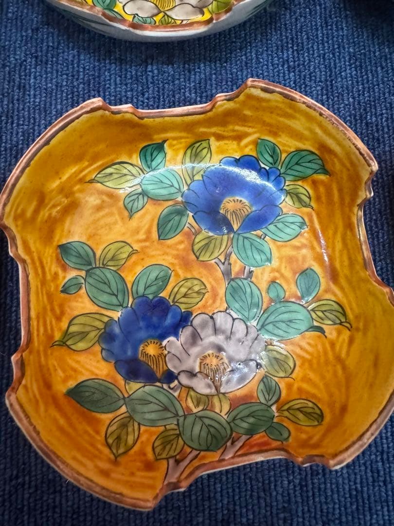 1580 九谷焼 古九谷 椿の図 皿6客 時代物 - メルカリ