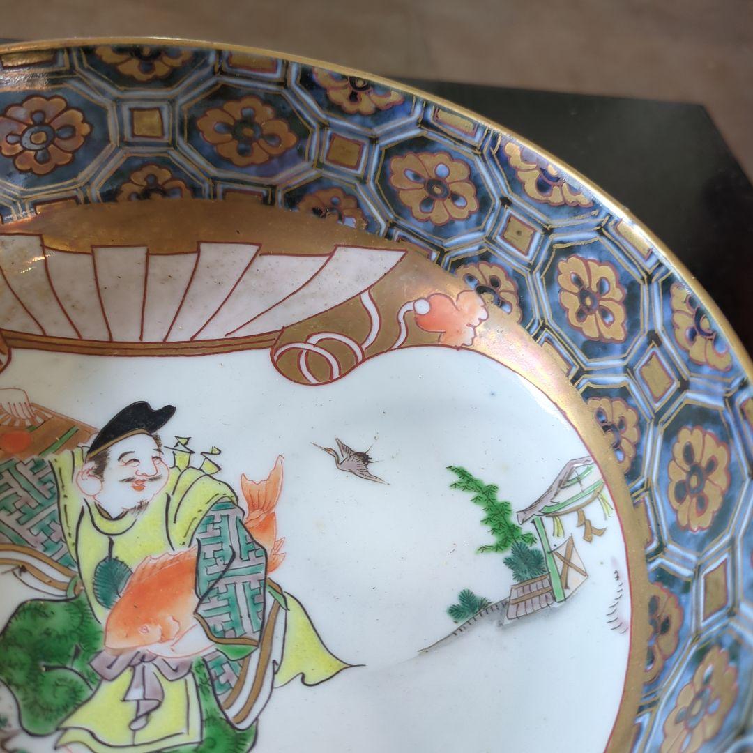 骨董 古伊万里 恵比寿様 染錦 鉢 ③ 金彩 器 アンティーク - メルカリ