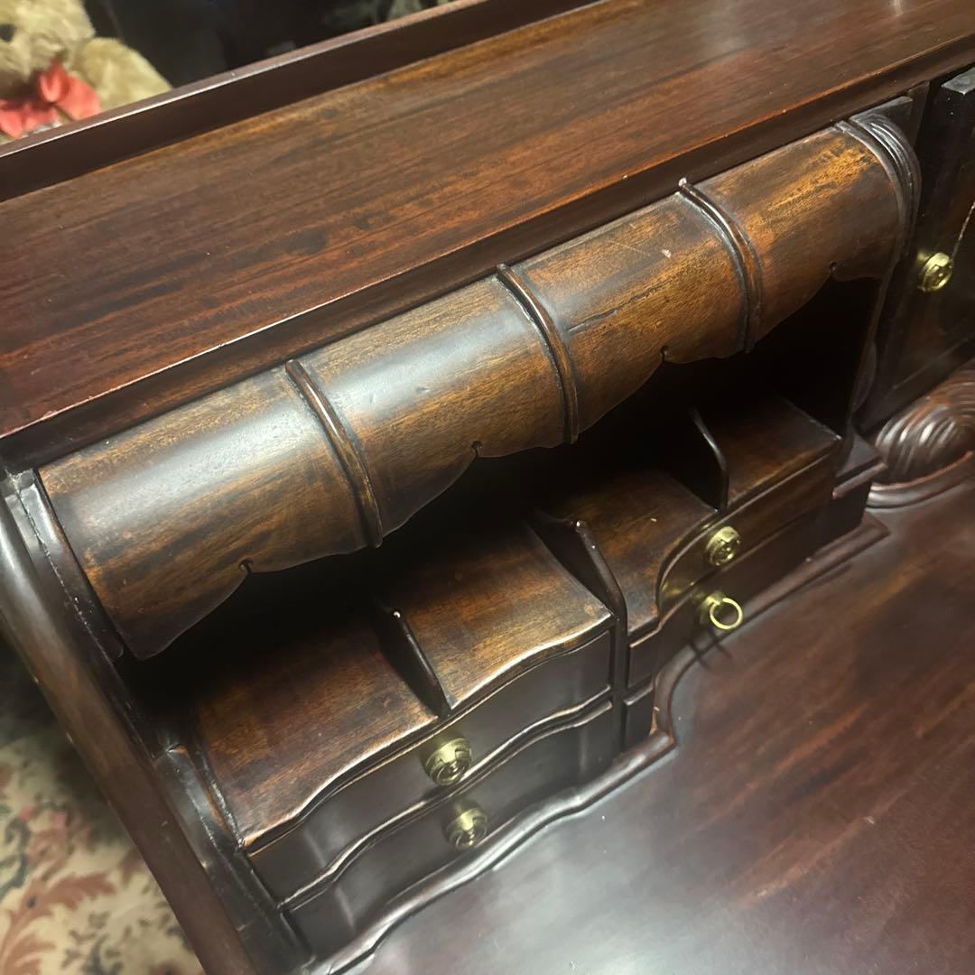 輸入家具 マホガニー ダークブラウン イギリス ライティングデスク