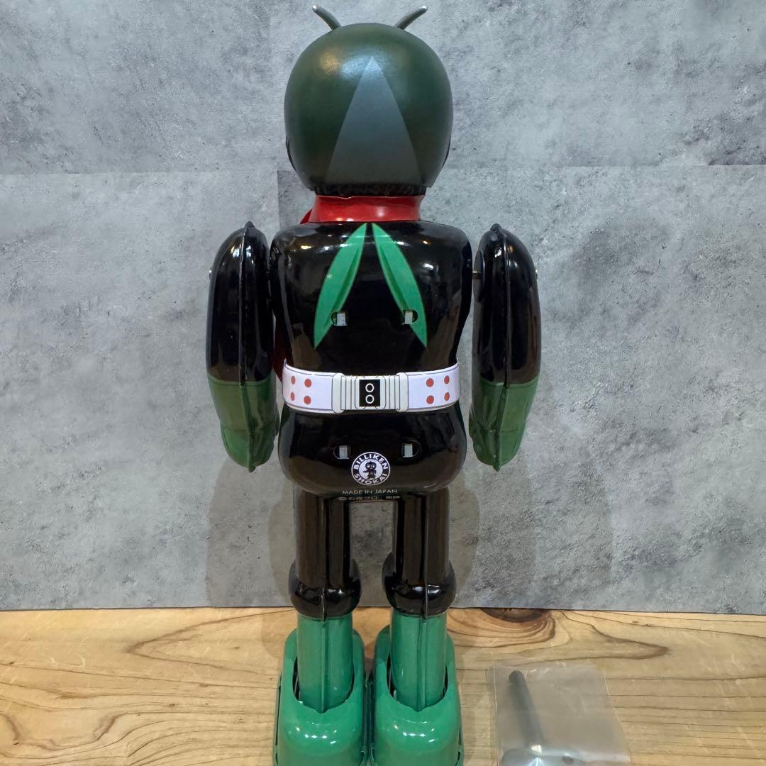 希少新品】ビリケン商会 ブリキ 仮面ライダー ゼンマイ歩行 デッドストック