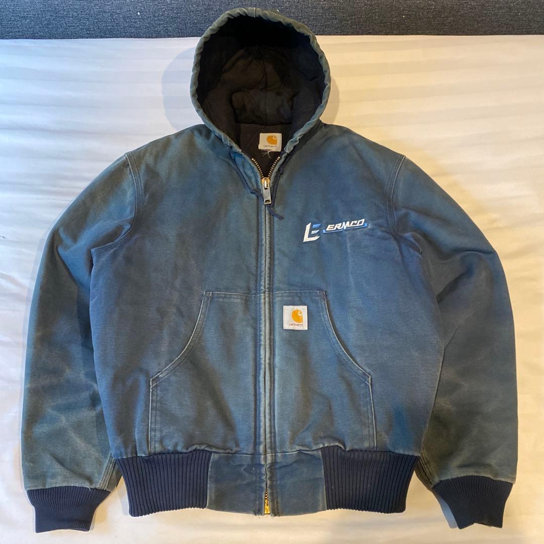 90s Carhartt カーハートアクティブジャケットUSA製 サイズSブルー