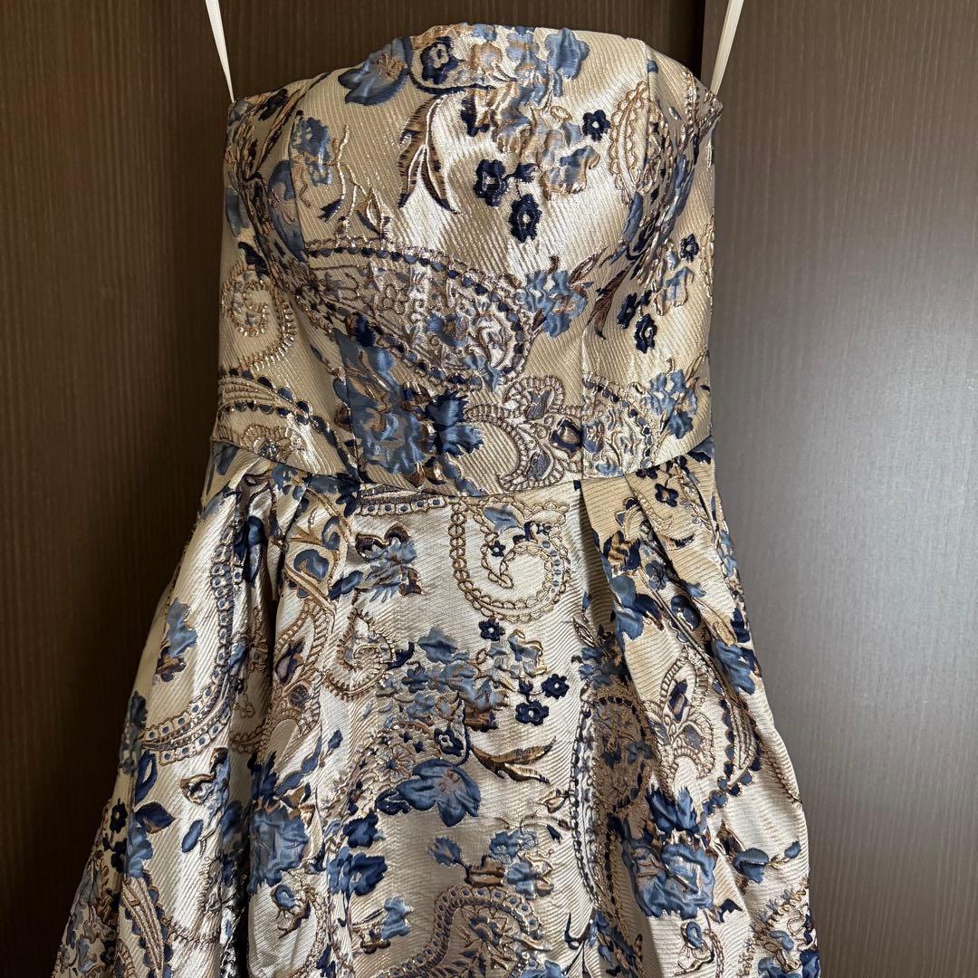 フラワージャガードドレス　Lサイズ　ウェディングドレス　前撮り