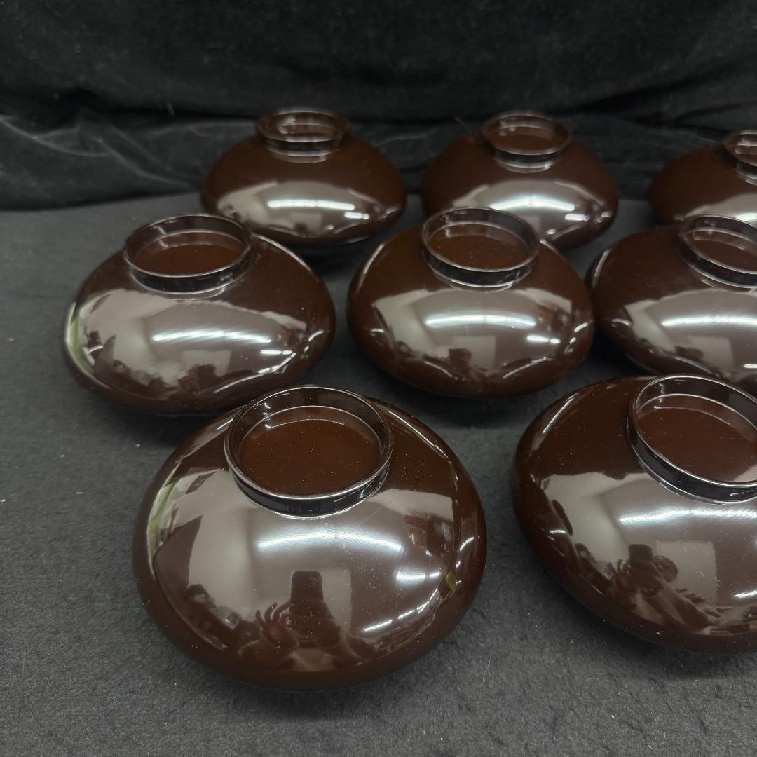 木製漆塗 蒔絵 吸物椀５客 時代物 輪島塗 漆器　葉っぱ　カタツムリ共箱