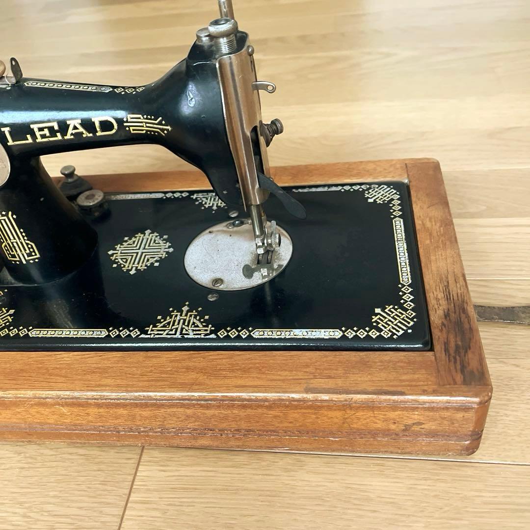 古道具 アンティーク 手回しミシン LEAD インテリア