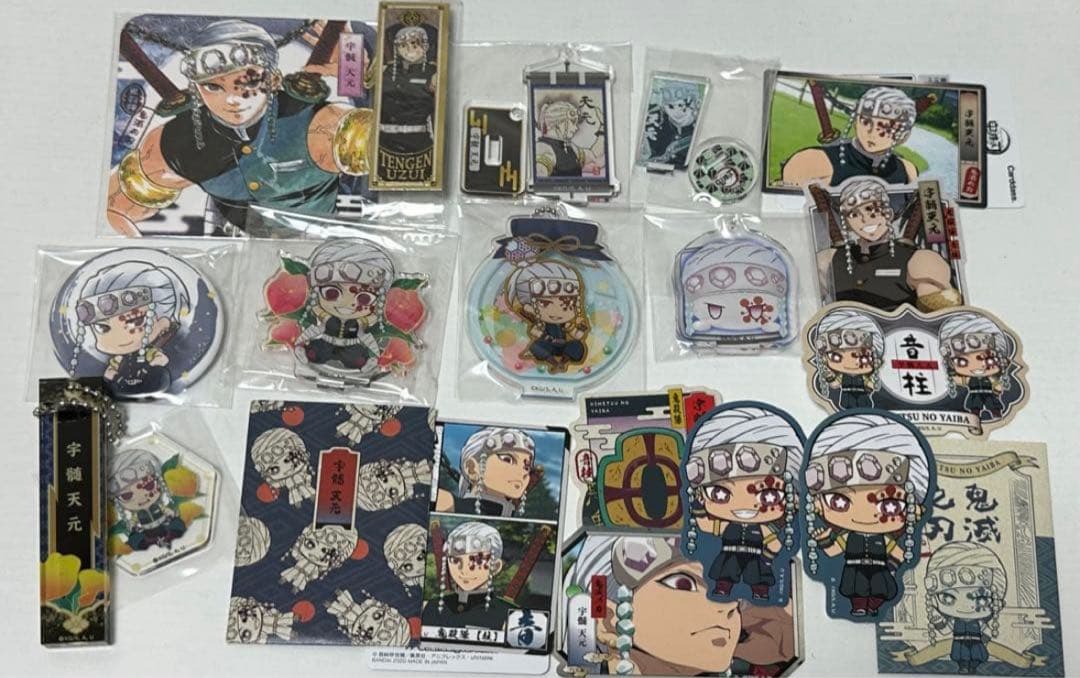鬼滅の刃 宇髄天元 まとめ売り 缶バッジ アクリルスタンド ステッカー
