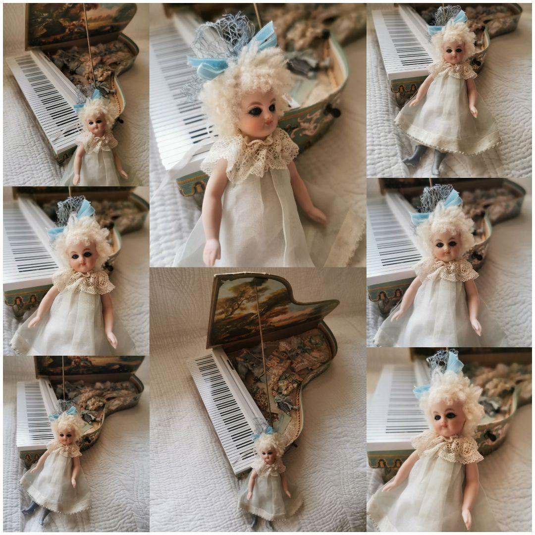 アンティーク ビスクドール ピアノ型オルゴール♬ クローゼット