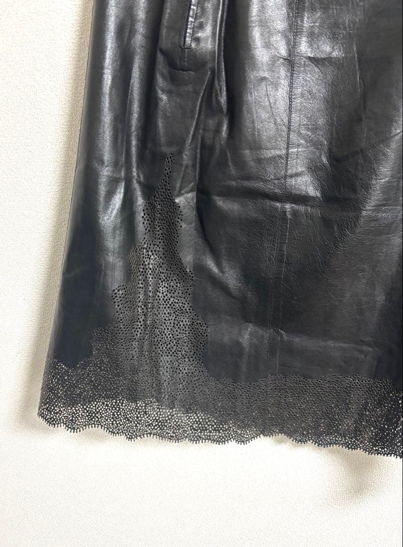 GUCCI グッチ レザー スカート