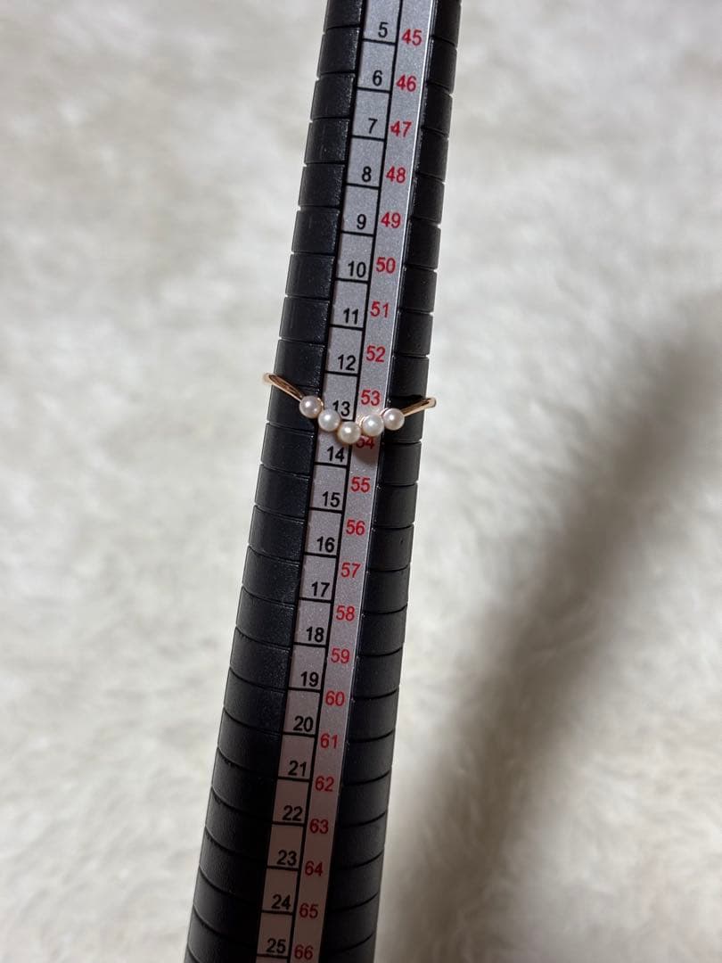 ジュエッテ　K10 パールリング　13号