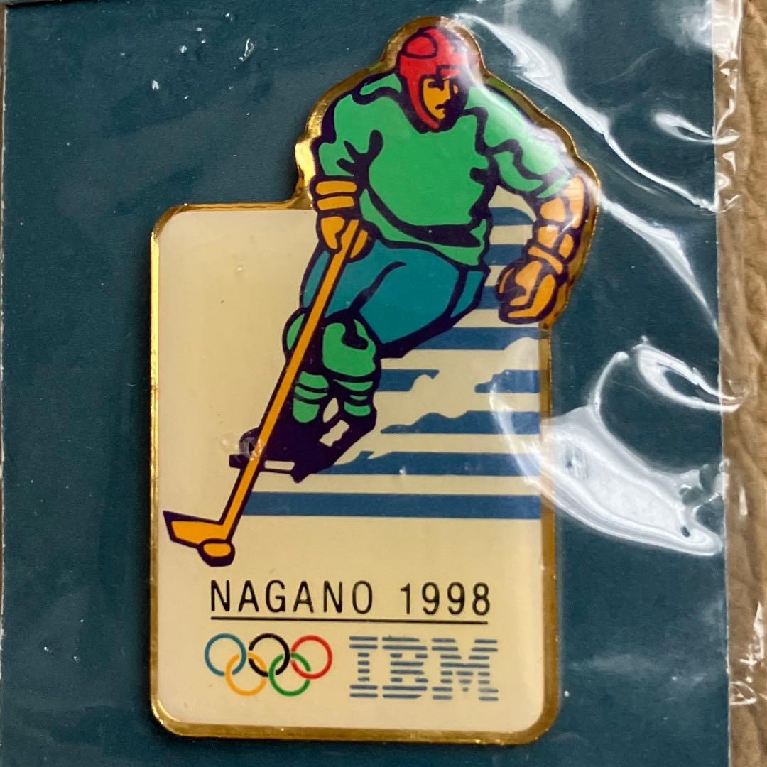 未開封】1998年長野オリンピック冬季大会 IBMアイスホッケーピンバッジ