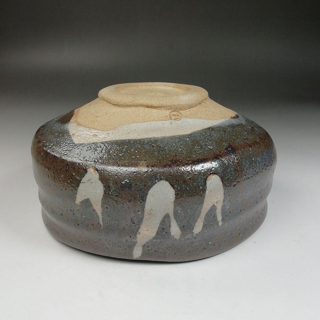 W84 茶碗 『鼡志野 茶碗』『竹里庵 加藤春二 作』 共箱 抹茶碗 茶道具