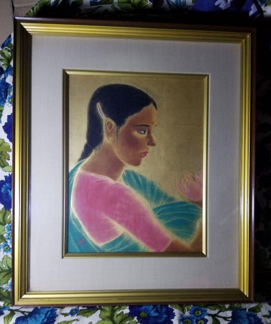 石踊紘一 花を持つ娘 - メルカリ