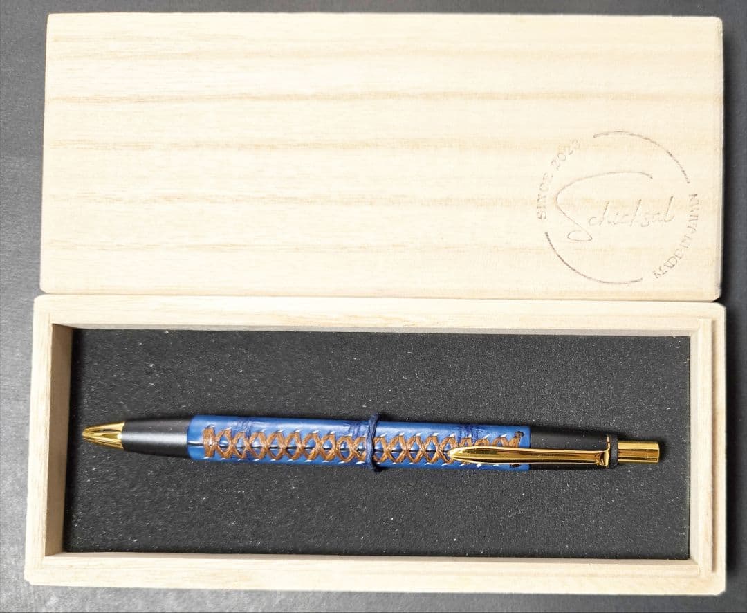 【新品】シャーペン 夏限定 藍染 クロコダイル 薄藍 schicksal