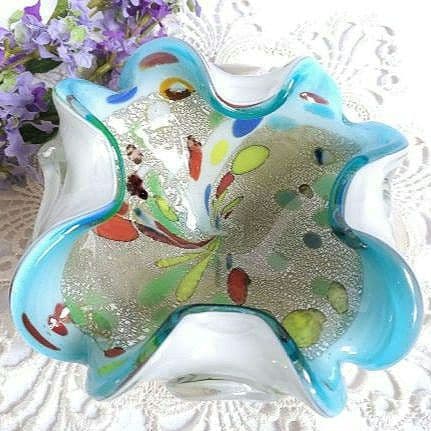 60's ヴィンテージ ベネチアンガラス ムラーノ 手吹き工芸品