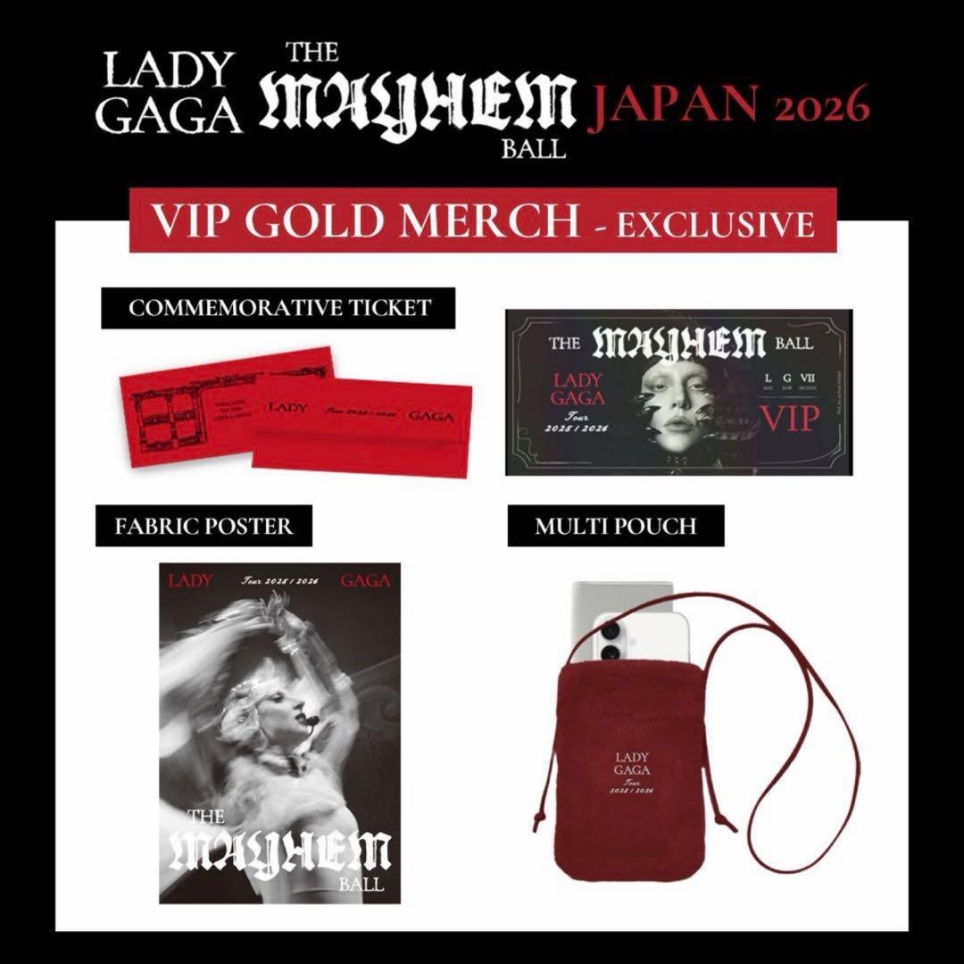 LADY GAGA MAYHEM BALL VIP GOLD グッズ フルセット - メルカリ