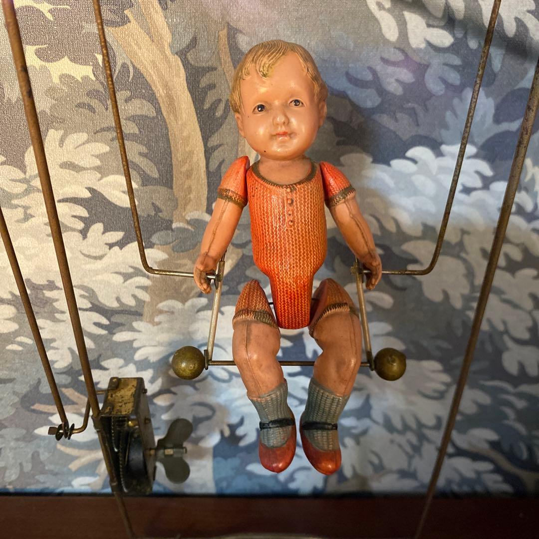 希少 セルロイド 鉄棒 ブランコ アクロバット 倉持商店 ゼンマイ 戦前