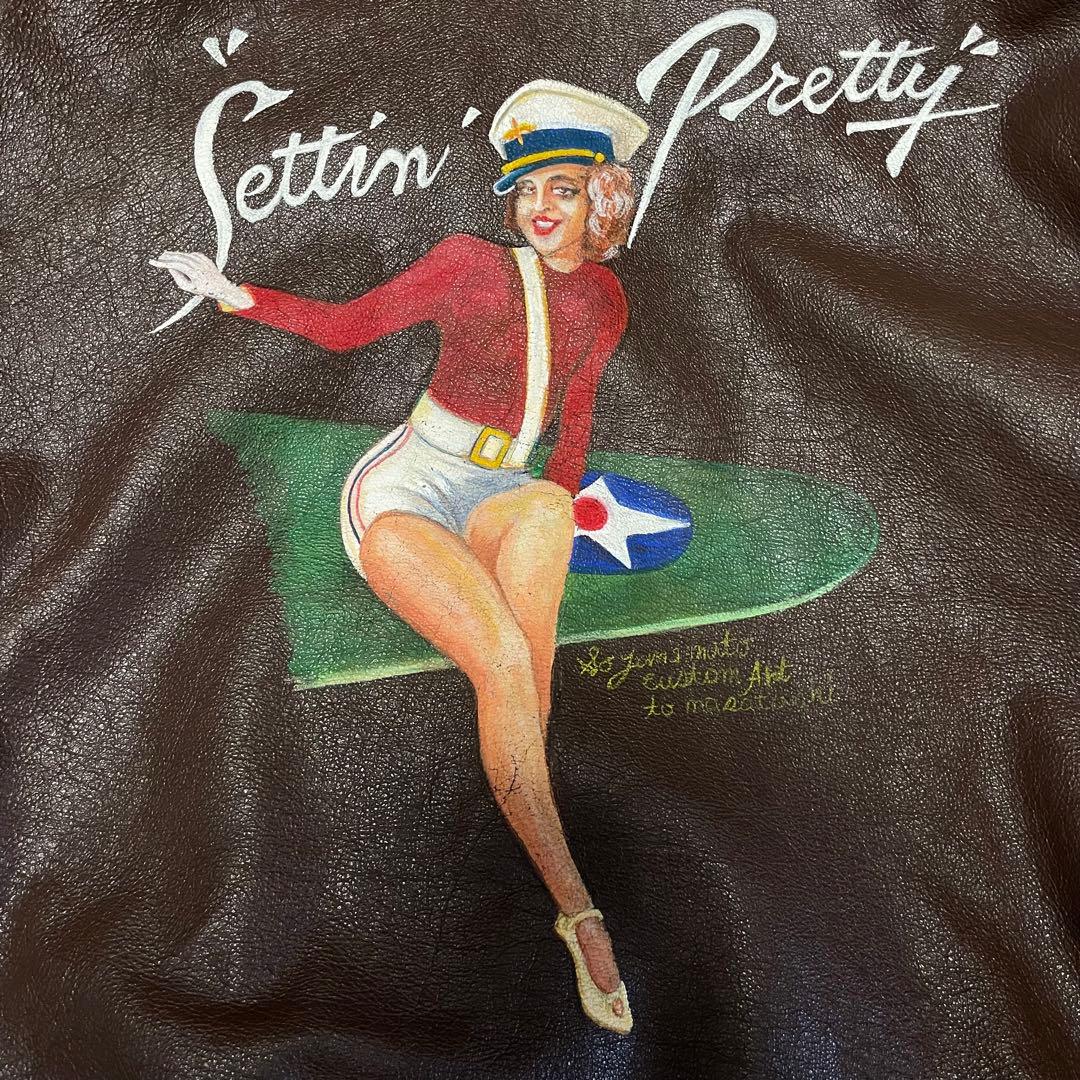 Willis & geiger A2レザージャケット ピンナップガール 44 - メルカリ