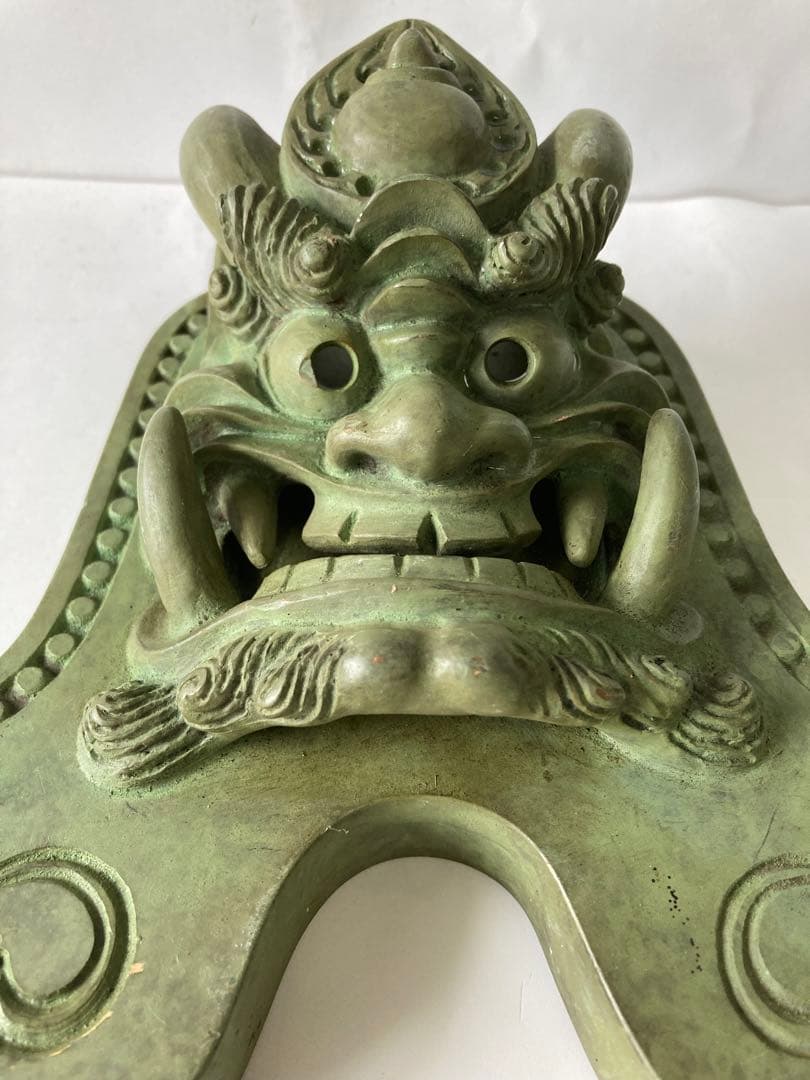 龍頭，古銅製，時代物，緣起物，重約2300克