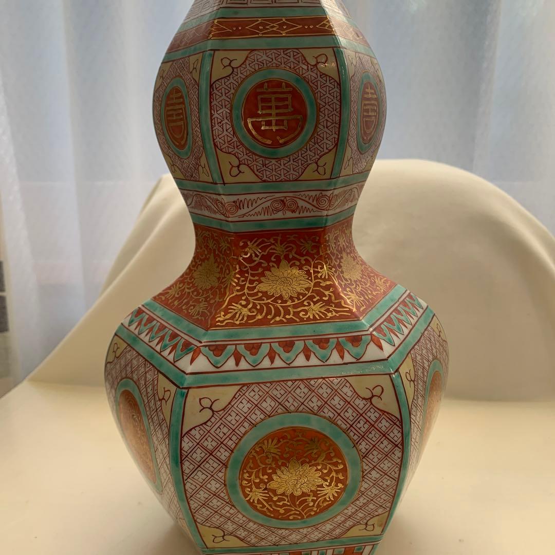 ◉本日限定◉ 九谷　陶源　徳利　赤絵