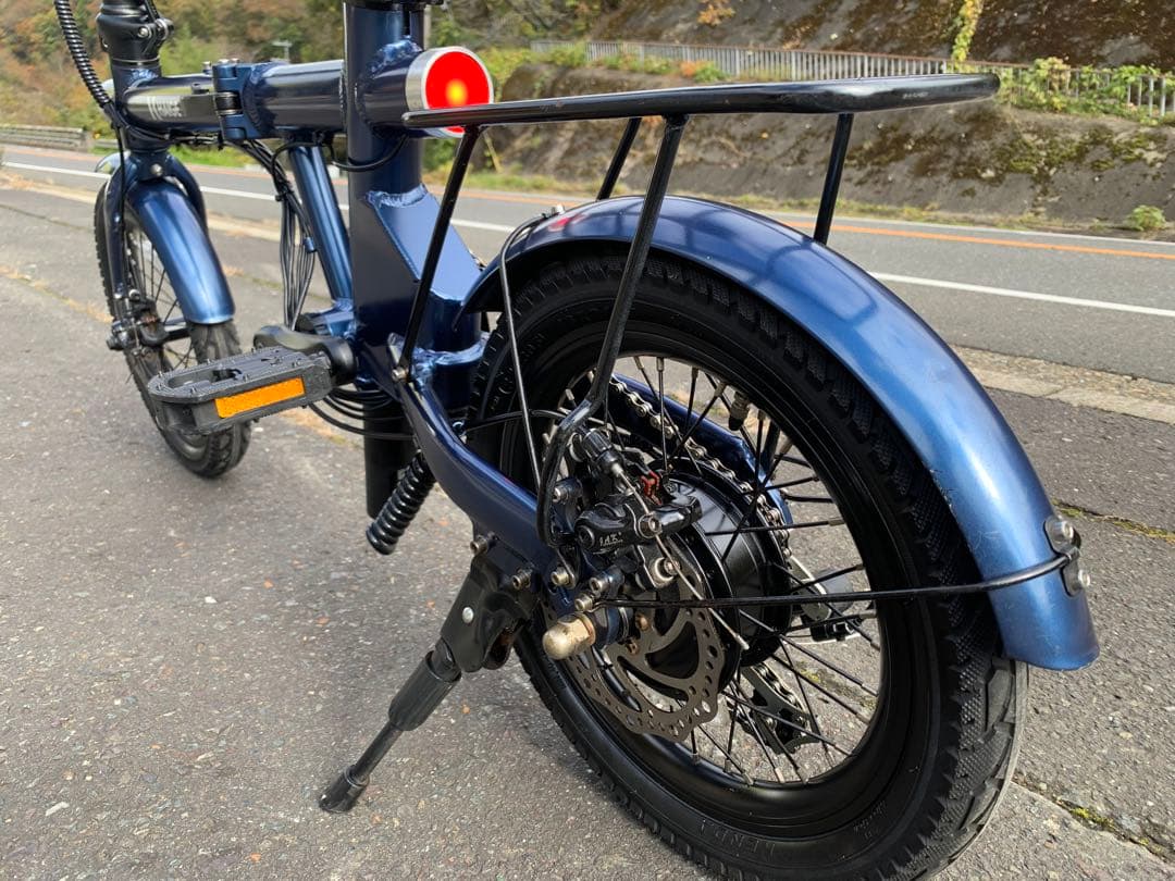 【動作確認済】送料無料HAIGEディスク折り畳み電動アシスト自転車7速16インチ