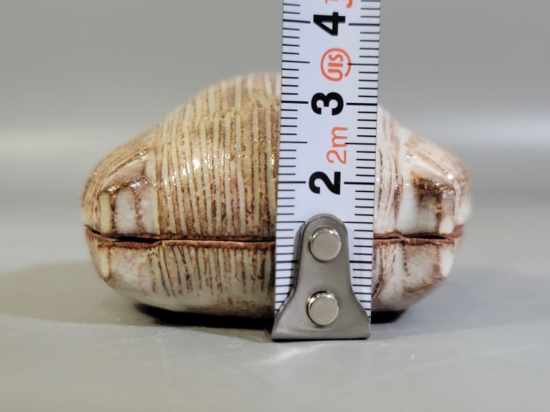 DT538 萩焼 十二代 田原陶兵衛 糸巻き 香合