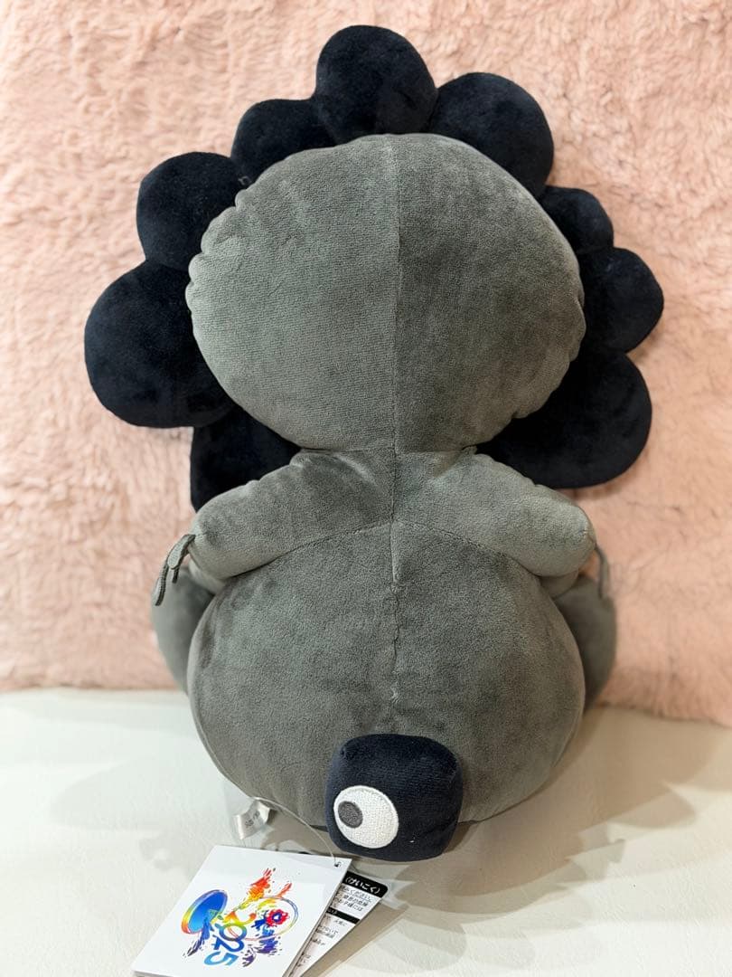 ミャクミャクお手玉風ぬいぐるみ　Lサイズ 黒　ブラック　万博　EXPO2025