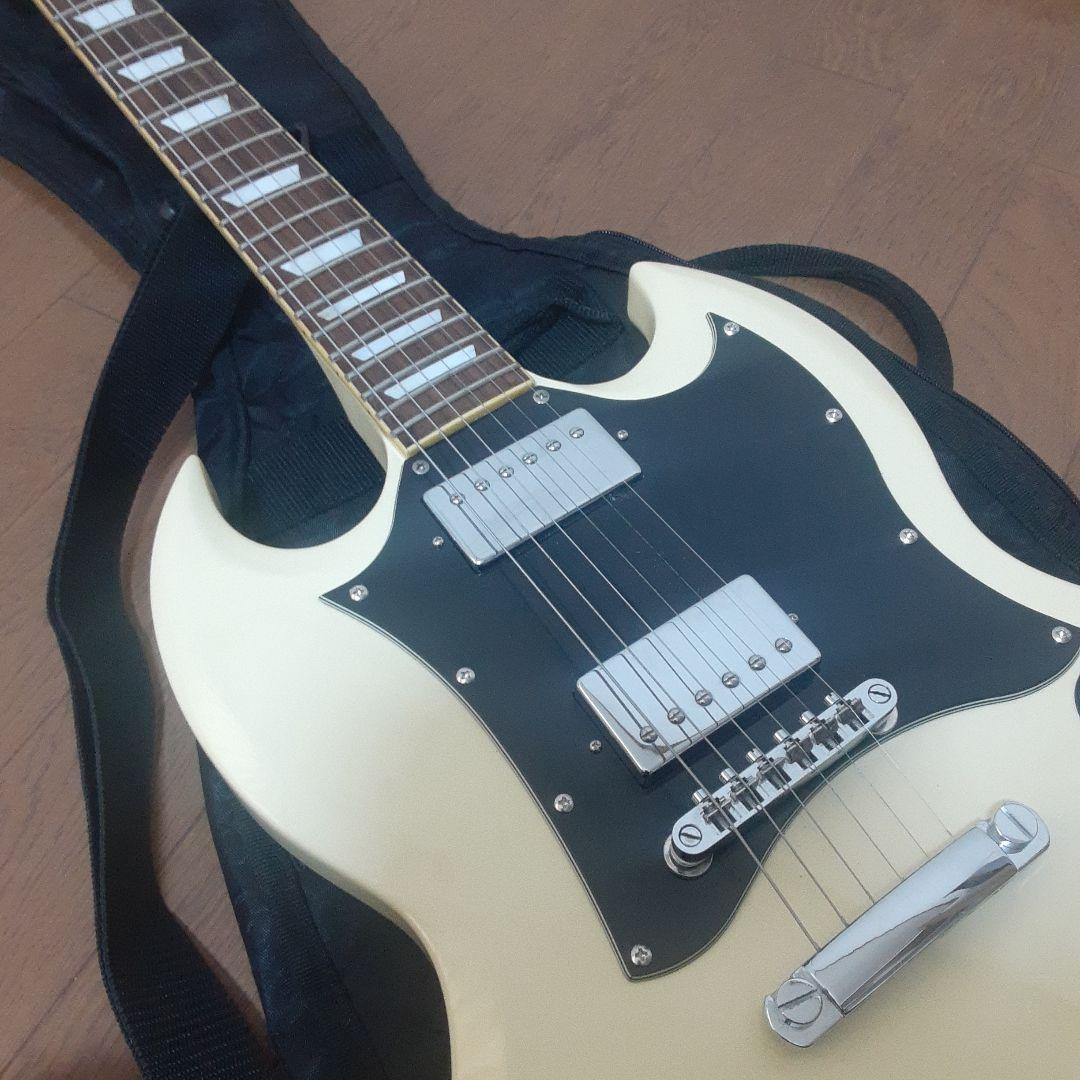 Photogenic SGスタイル エレキギター アイボリー ケース付き
