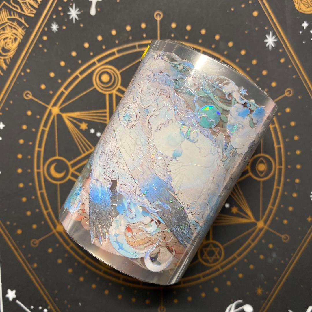 K】海外 10m巻 貝殻光マスキングテープ 人物系/動物系