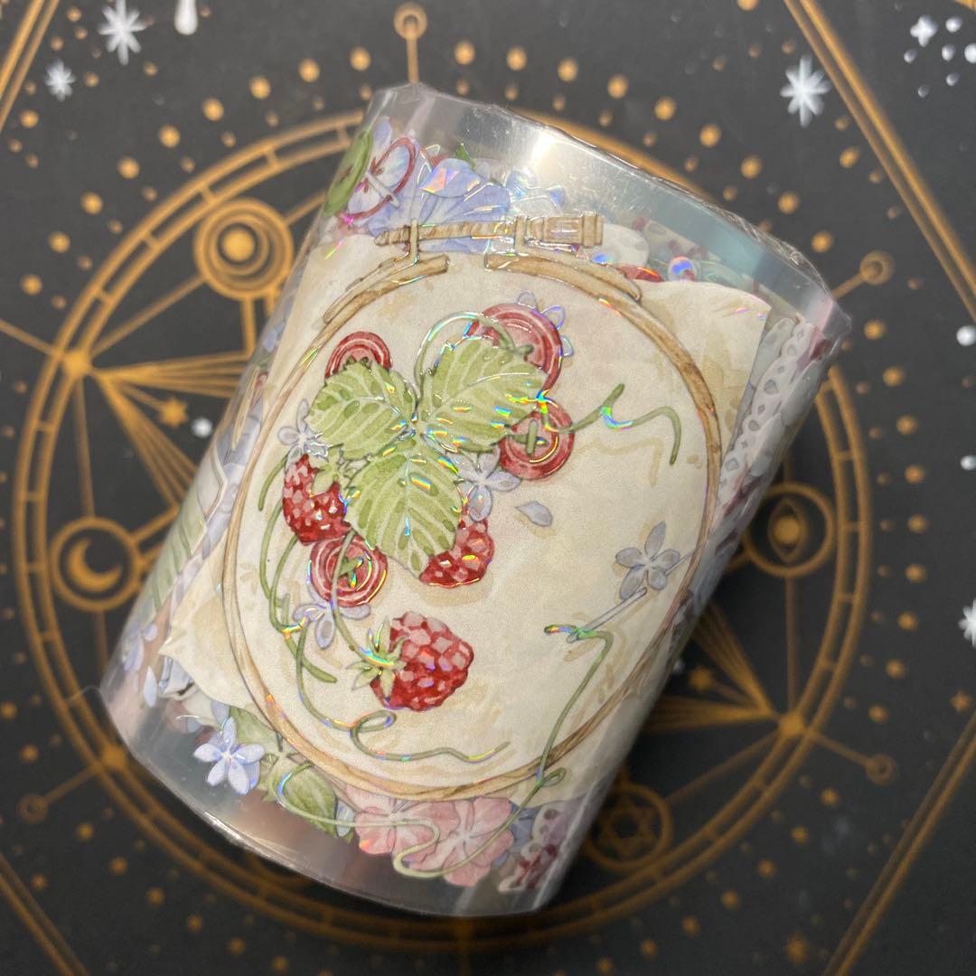 K】海外 10m巻 貝殻光マスキングテープ 人物系/動物系