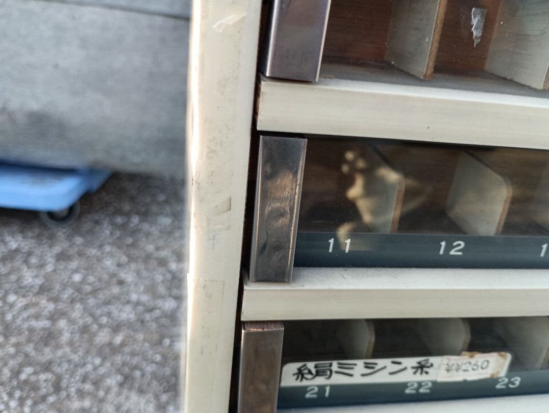 4254）糸販売木製ケース手芸 店舗什器 昭和レトロ