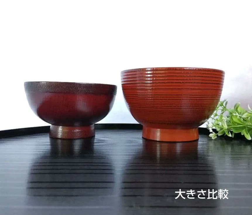 新品　漆器のアソベ　根来塗　合鹿椀　腰高椀 大椀　丼　雑煮椀　山中漆器　５客箱入