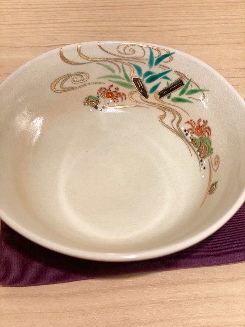 抹茶茶碗 '御本 色絵 沢蟹 ' 京焼作家 茶道具