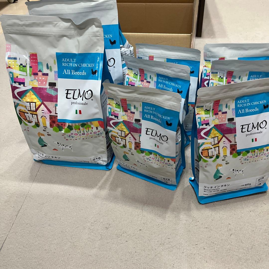 ELMO リッチインチキン ドライフード 3kg ×2、800g×6 ドッグフード 【2
