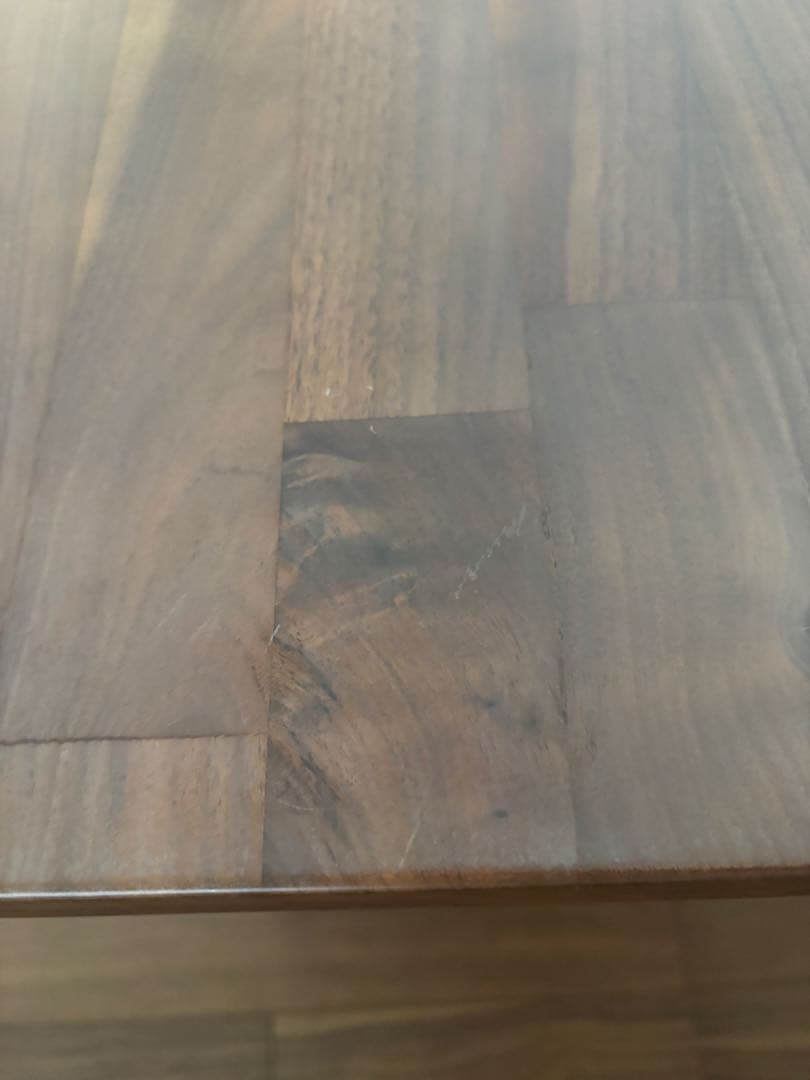 ダイニングテーブル　ウォールナット　アイアン脚　ヴィンテージ風