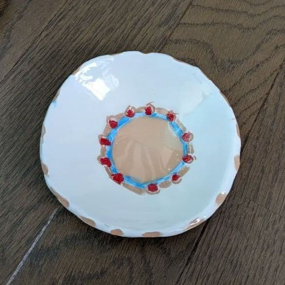 平井智 マジョリカ焼 豆皿2点