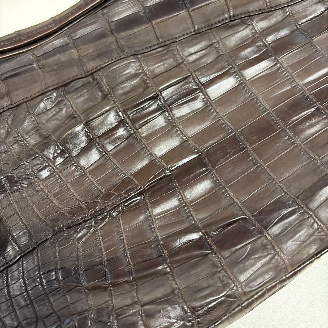 「Azumamaさん専用〜ʕ•ᴥ•ʔ」Ibiza ダークブラウン ワニ革 ショル