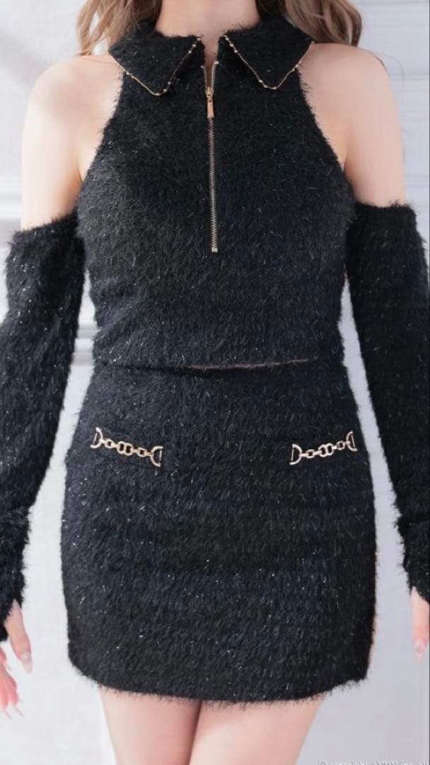 an /アンバストジップ/ シャギー/ 袖付き/ 2way/