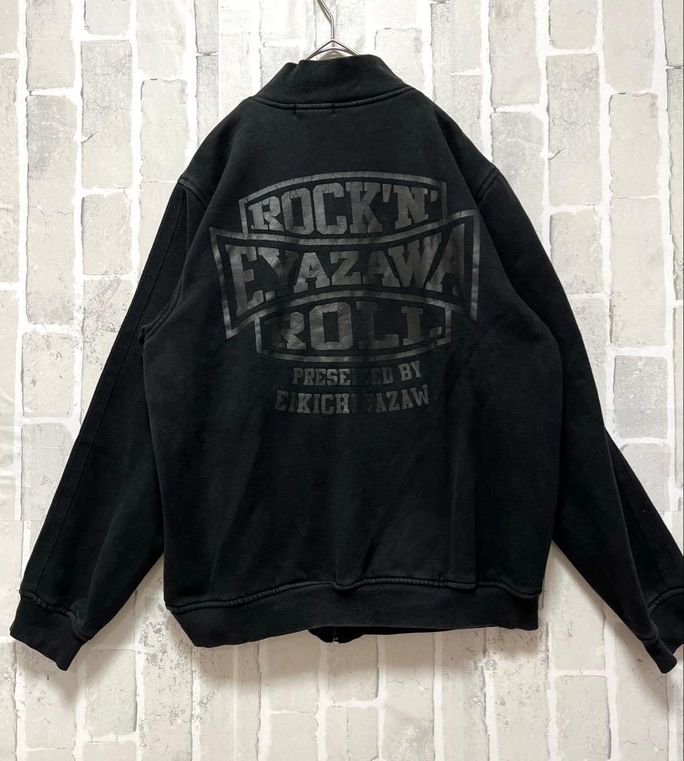 矢沢永吉 スウェット生地 ジャージ トラックジャケット ブルゾン L 刺繍ロゴ