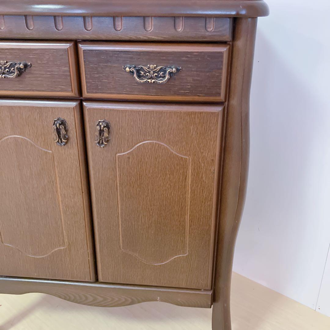 HIKARI アンティーク調 サイドキャビネット サイドチェスト 電話台