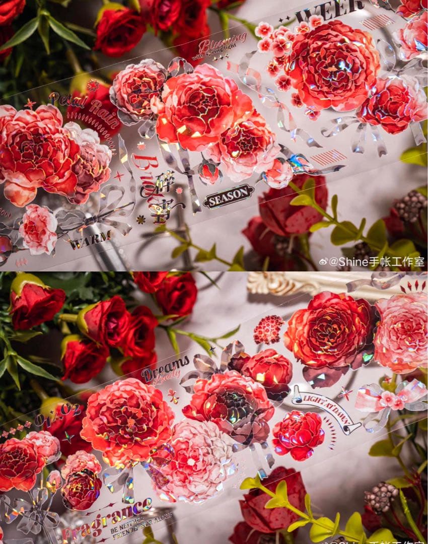 海外 PETテープ マスキングテープ フラワー