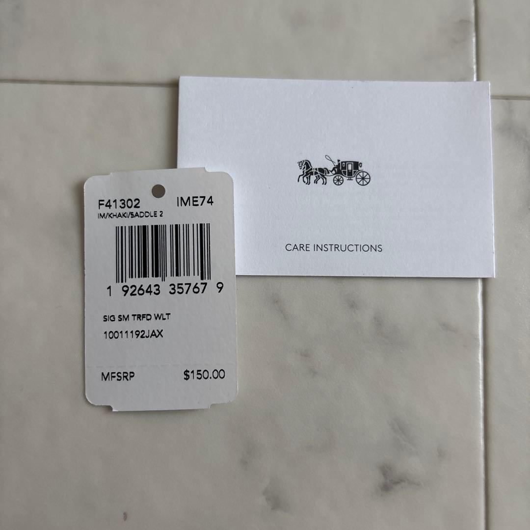 【新品未使用】COACH 三つ折り財布 ブラウン