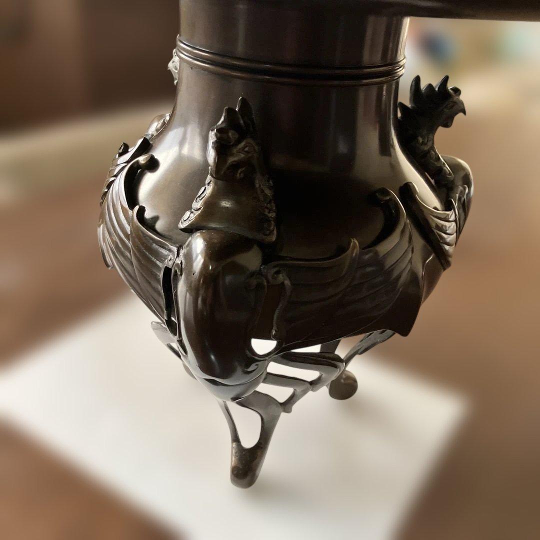 茶道具・花器花瓶 薄端・鳳凰足 ビンテージ 古道具(蔵出し骨董品) 工芸品