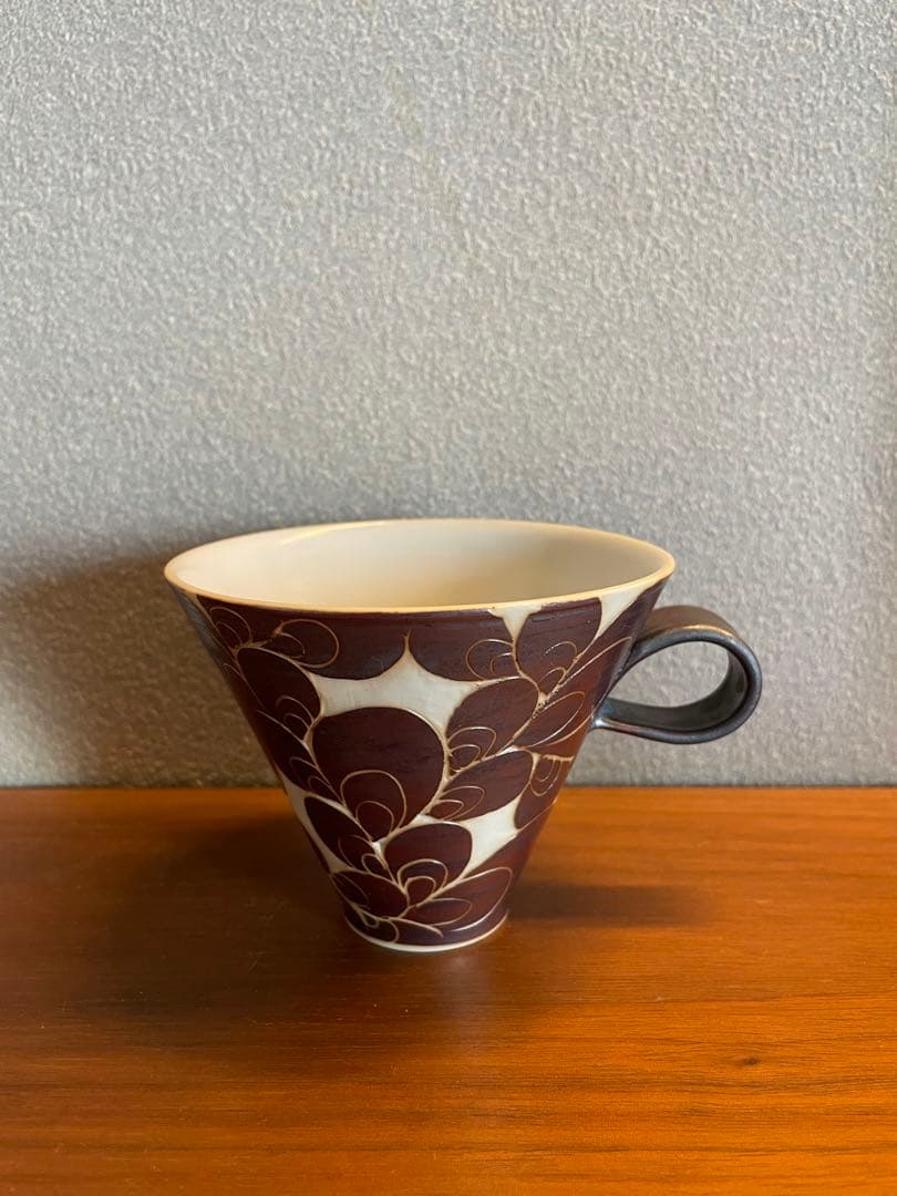 伊藤剛俊 初期 ブラウン掻き落とし 器 R 伊藤剛俊 初期 ブラウン掻き落とし