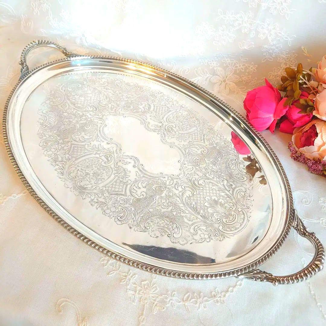 マッピン＆ウェッブ ギャラリートレイ シルバートレイ 銀盆