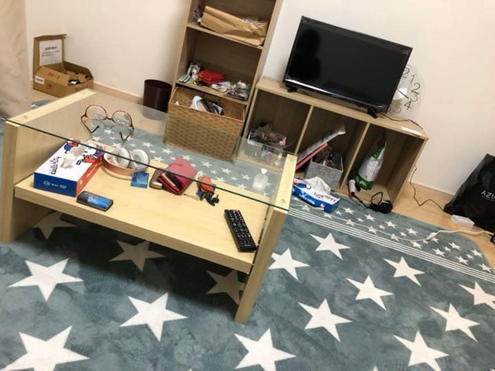 ベッド マットレス 冷蔵庫 電子レンジ 机タンス 一色